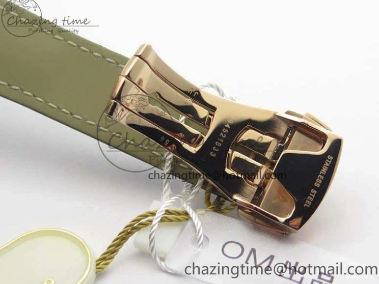 0104 De Ville Chronograph RG OMF 1:1 Best Edition Black Dial On Black Leather Strap A Sophisticated 8106